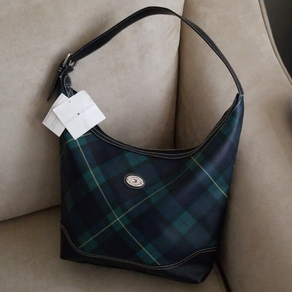 Tommy Hilfiger Hobo Bag Blue and Green